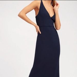 Melora Navy Blue Sleeveless Maxi Dress